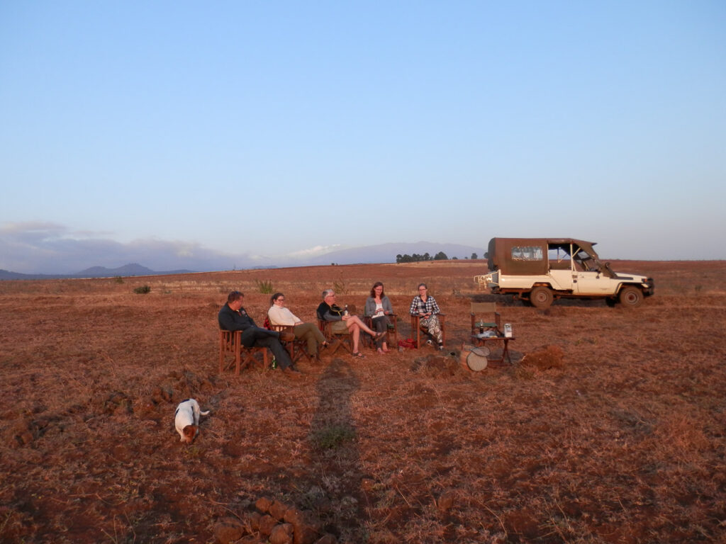 Sundowner op het land van Simba Farm